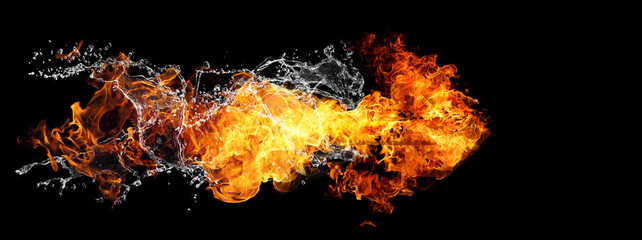 火と水が結合した矢印