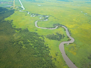 釧路湿原の大自然空撮