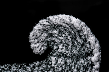 original winter interesting abstract background painted with snow and frost