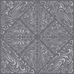 Abstract Pattern in Oriental Style. Elegant pattern of flowing lines. The unusual idea of packaging, tiles, wallpaper, textiles. Handmade.