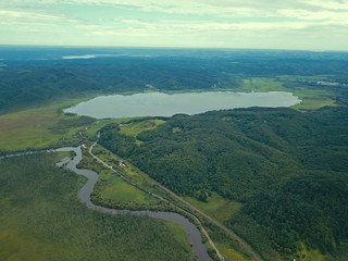 釧路湿原の雄大な風景