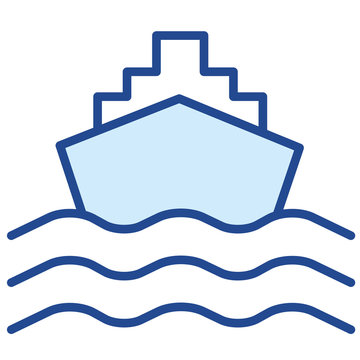 Schiff, Boot Vector Icon Illustration
