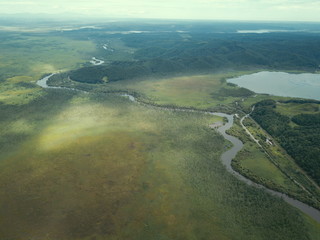 釧路湿原の空撮