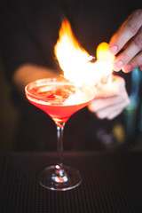 fiery cocktail 