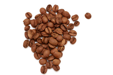coffee beans on white background large