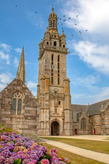 Pleyben. Eglise saint Germain dans l'enclos paroissial . Finistère. Bretagne