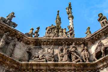 Fototapeta premium Pleyben. L'Arc de triomphe de l'enclos paroissial . Finistère. Bretagne