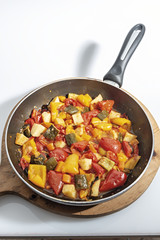 peperonata in padella dopo la cottura