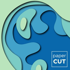 Background with Paper Cut shapes