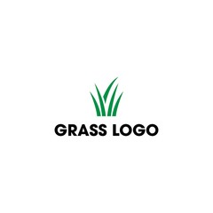 Modern Grass Flat Logo, Illustration, Vector
