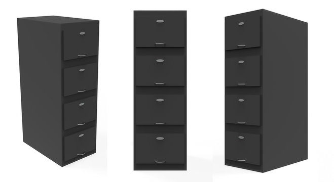 File Cabinet 3d Illustration