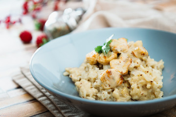 Chicken with Mustard and Rice