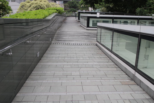 Stone walk parth in garden