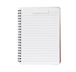 notebook and pen isolated on a white background .top view copy space,with clipping path