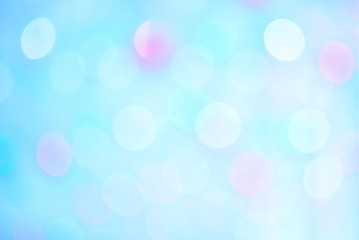 Abstract pink and blue bokeh for background in Valentine's day. Love concept. 