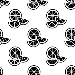 Lemon Fruit Slice Seamless Pattern