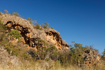 Fototapeta na wymiar Tufa (travertine) caves.. North West Province. South Africa