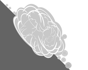 Schneelawine am Berghang