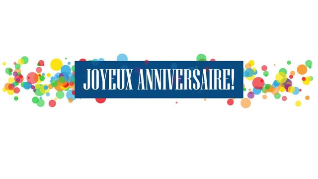 Typographie cin&eacute;tique JOYEUX ANNIVERSAIRE!