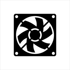 Computer Cooling Fan Icon, Air Cooling Fan