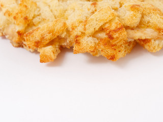 ruddy bread poultry meat metropolitan in crackers.