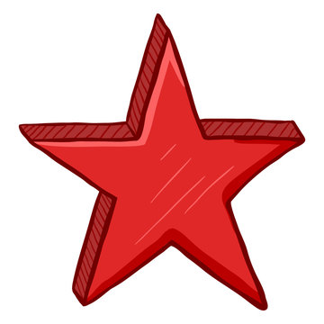 Vector Cartoon Red Color Star
