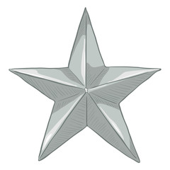 Vector Cartoon Silver Star