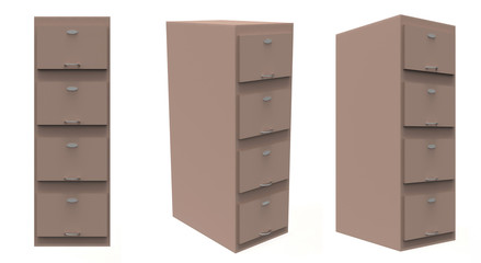 file cabinet 3d illustration