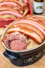 Central and Eastern European cuisines choucroute - sauerkraut with riesling