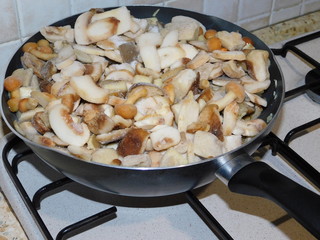 funghi nel tegame