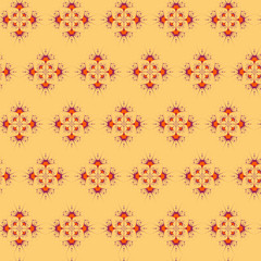 Abstract vector pattern illustration. Seamless ornament, textile background