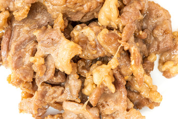 close up of stir fried beef