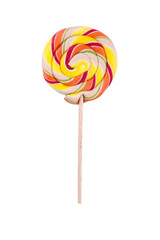 Colorful lollipop isolated on white background. Studio shot