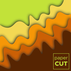 Background with Paper Cut shapes