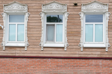 Window of a old wooden house