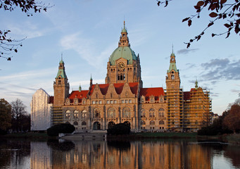 New Town Hall building in the german city Hanover