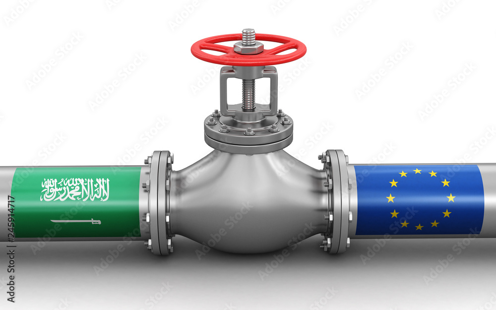 Poster pipeline with flags. image with clipping path