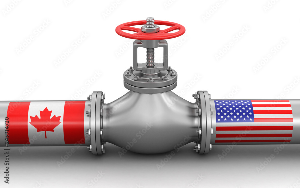 Poster pipeline with flags. image with clipping path