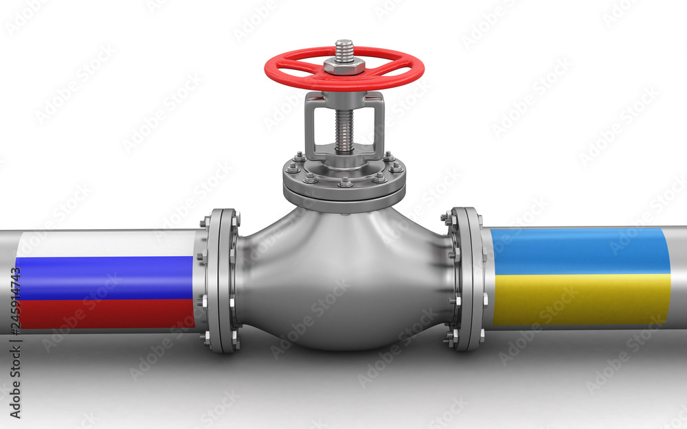 Poster pipeline with flags. image with clipping path