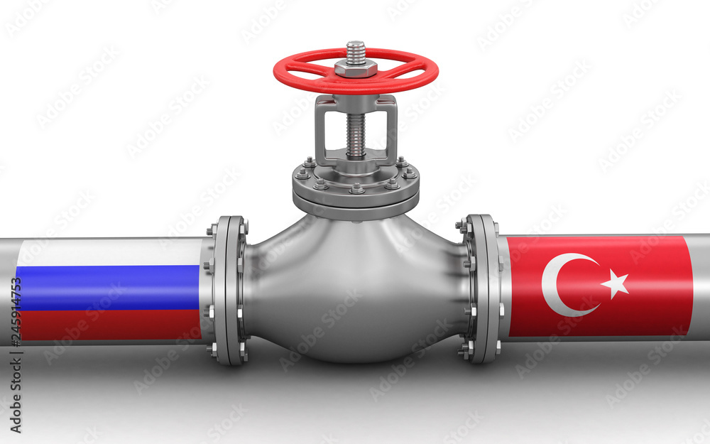 Poster pipeline with flags. image with clipping path