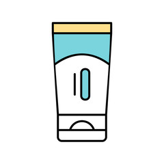 Cream tube icon. isolated on white background