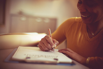 Filling the pages with brand new ideas.