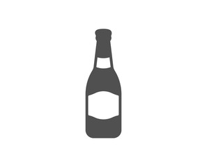 Beer bottle icon. Pub Craft beer sign. Brewery beverage symbol. Quality design element. Classic style icon. Vector