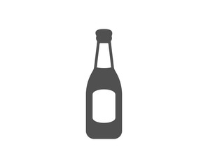 Beer bottle icon. Pub Craft beer sign. Brewery beverage symbol. Quality design element. Classic style icon. Vector