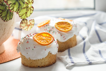 Easter cake with oranges