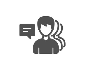 Group of Men icon. Human communication symbol. Teamwork sign. Quality design element. Classic style icon. Vector