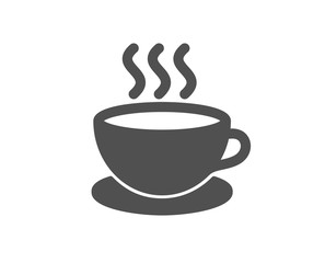 Coffee drink icon. Hot cup sign. Fresh beverage symbol. Quality design element. Classic style icon. Vector