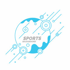 Abstract background with straight lines and splashes. Bright vector illustration for sport