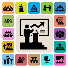 Business and Management Icons set
