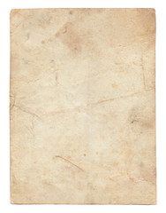 Old photo paper texture with stains and scratches isolated